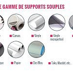 Gamme supports souples pour impression grand format